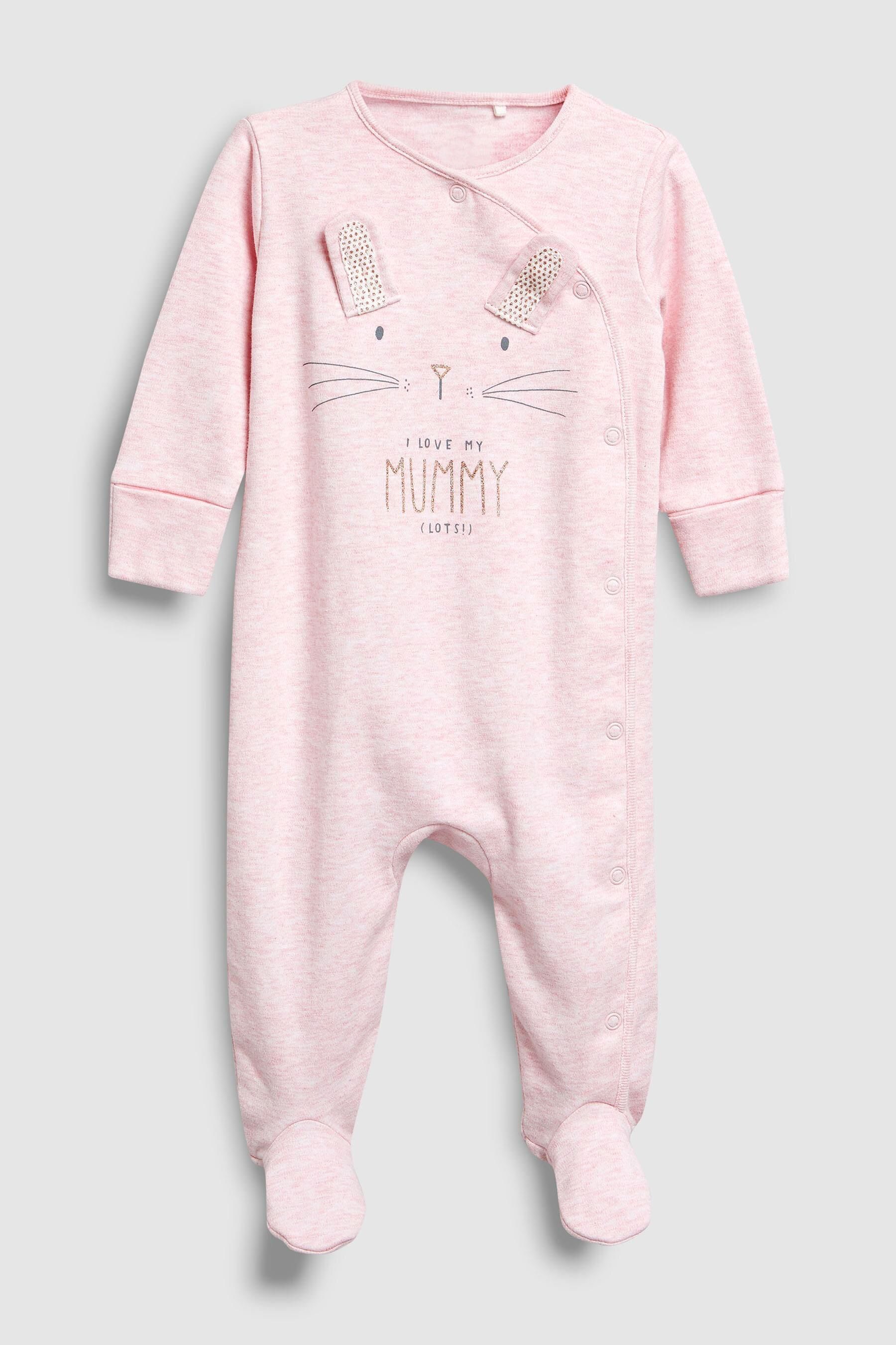 0-18 månader spädbarn tecknad björn bebiskläder flicka &amp; pojkar långärmad pappa mamma babybyxor baby grow sömndräkter babybyxa: Rosa / 9m