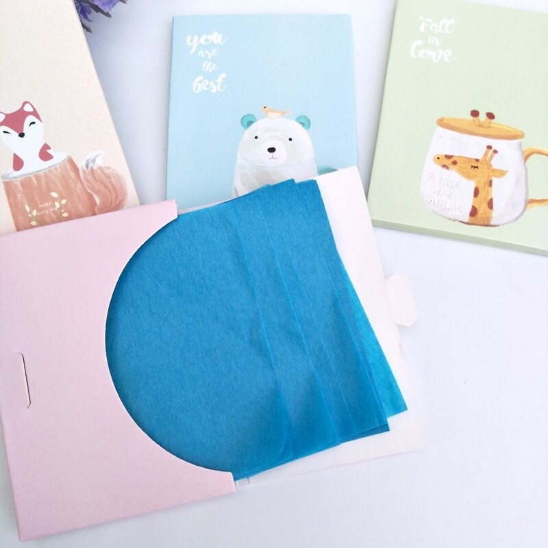 50pcs / box of oil-absorbent paper randomly send 5 boxes of facial oil control clean face oil-absorbing paper