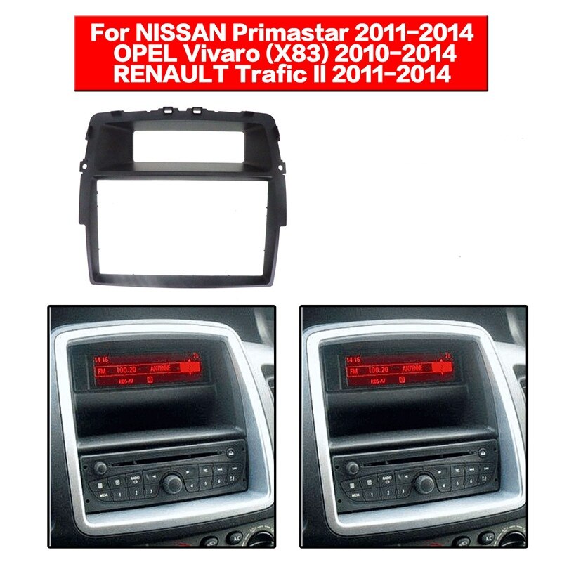 Radio etulevy facia dvd paneeli levy sovitin stereo kojelautapaketti nissan primastar +, renault trafic ii +, opel vivaro 201