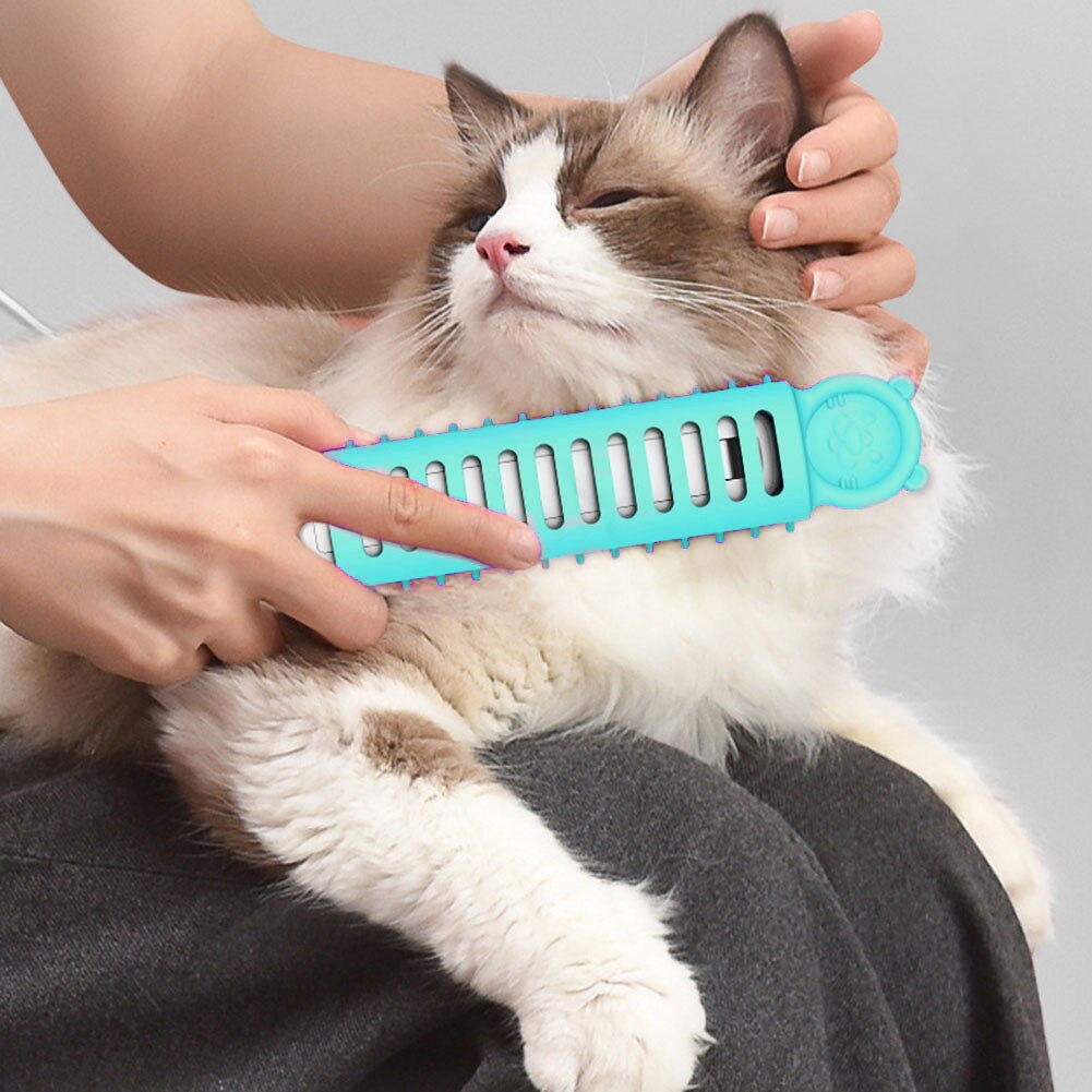 Hand Held Pet Electric Massage Comb UV Disinfection Lamp Sterilization Kill Mites Removal Hair Brush Portable Dog Cat Grooming