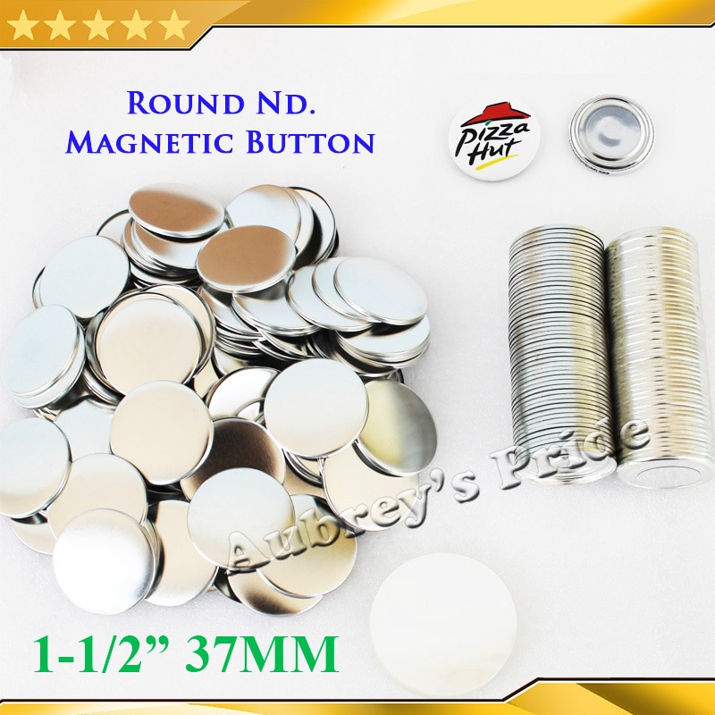 1-1/2 " 37mm 100 sæt stærk nd. magnetisk knap leverer materialer til badgeknapmager