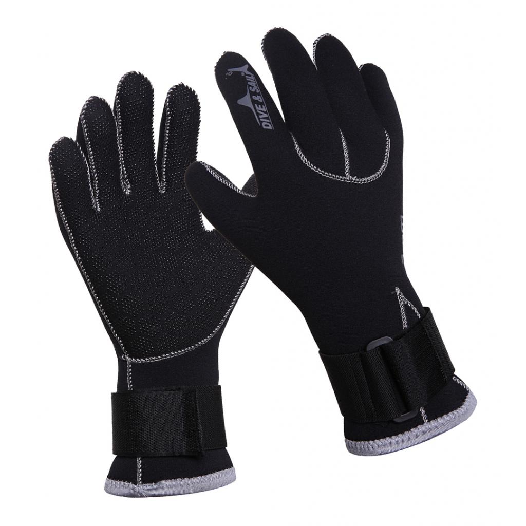 1 par 3mm neopren våddragt handsker, hold dig varm og glidebestandig fem finger handsker til kajaksejlads sejlads dykning surfing snorkling