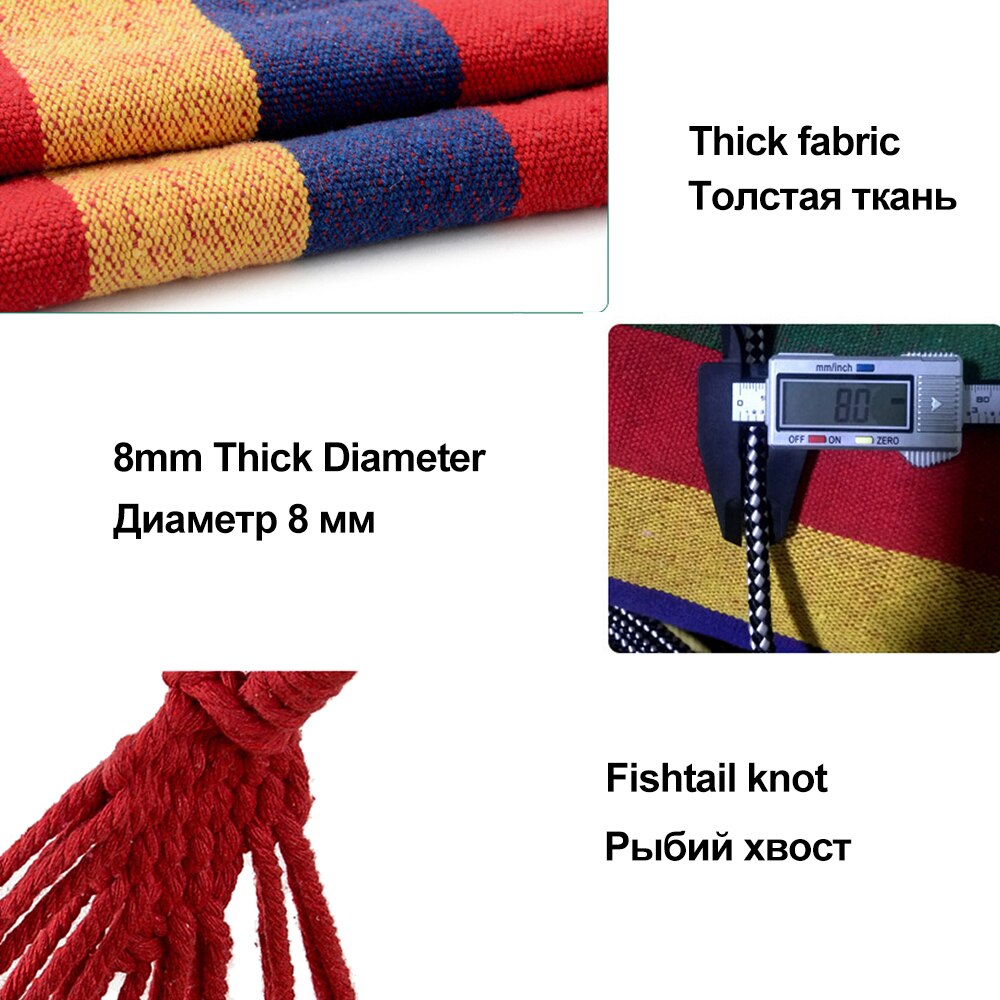 Portable Canvas Hammock Travelling Outdoor Picnic Wooden Swing Chair Camping Hanging Bed Garden Furniture with Backpack