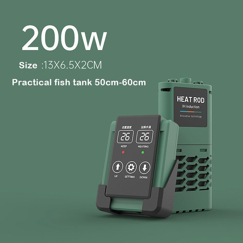 1200W Aquarium Heater Temperatuur Controller Aquarium Led Digitale Display Verstelbare Water Verwarmingselement Temperatuurregeling: M / Zilver