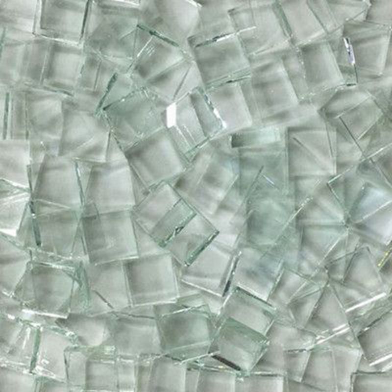 50 stk diy flerfarvet mosaik indlæg fliser væg håndlavede materialer glas glimmer stykke almindeligt collage håndværk 1.5cm zxy 9847: Gennemsigtig