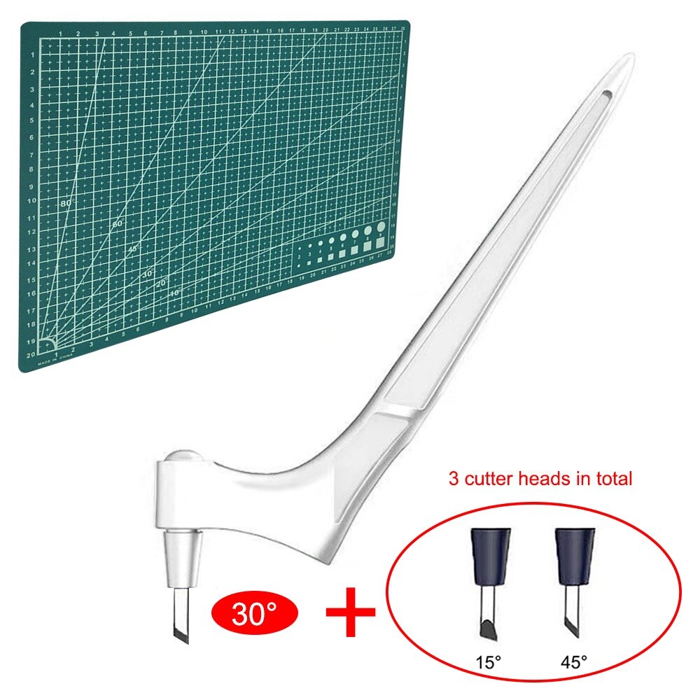 Craft Cutting Tools Hand-Held Carving Knife With Cutting Mat 360-Degree Rotating Utility Knife for Paper Cutting Scrapbooking: 15