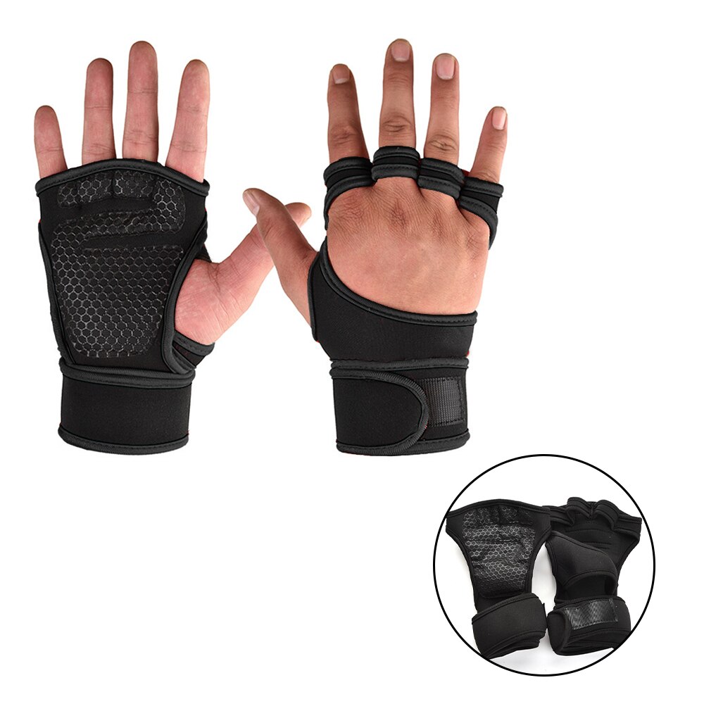 Gants d'entrainement d'haltérophilie pour femmes et hommes, 1 paire, pour le Fitness, la musculation, la gymnastique, les poignées, la protection de la paume des mains,: Color 3 / M