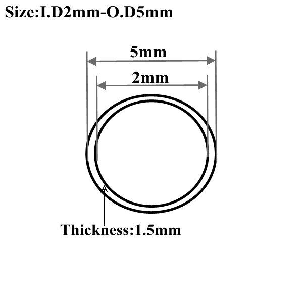 O.D5 ~ 16Mm Zwart Pvc Pijp Tuin Thuis Irrigatie Drip Watering Buis Aquarium Aquarium Harde Buis Waterleiding voor Tuin 50Cm Lange: 2x5mm