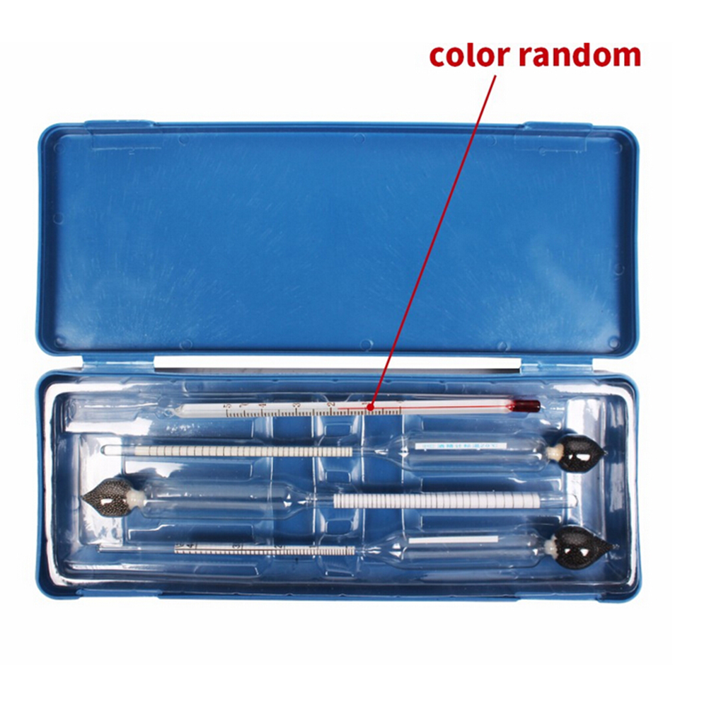 DANIU 4 pièces/ensemble compteur d'alcool verre flotteur jauge densitomètre alcool liquide mètre hydromètre alcomètre vin testeur