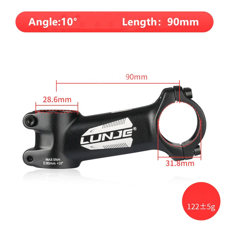Ultralight Bike Stem 17 Degree Aluminium Alloy MTB Road Bicycle Stem 31.8mm 60/70/80/90/100/110 Mountain MTB Bicycle Power Parts
