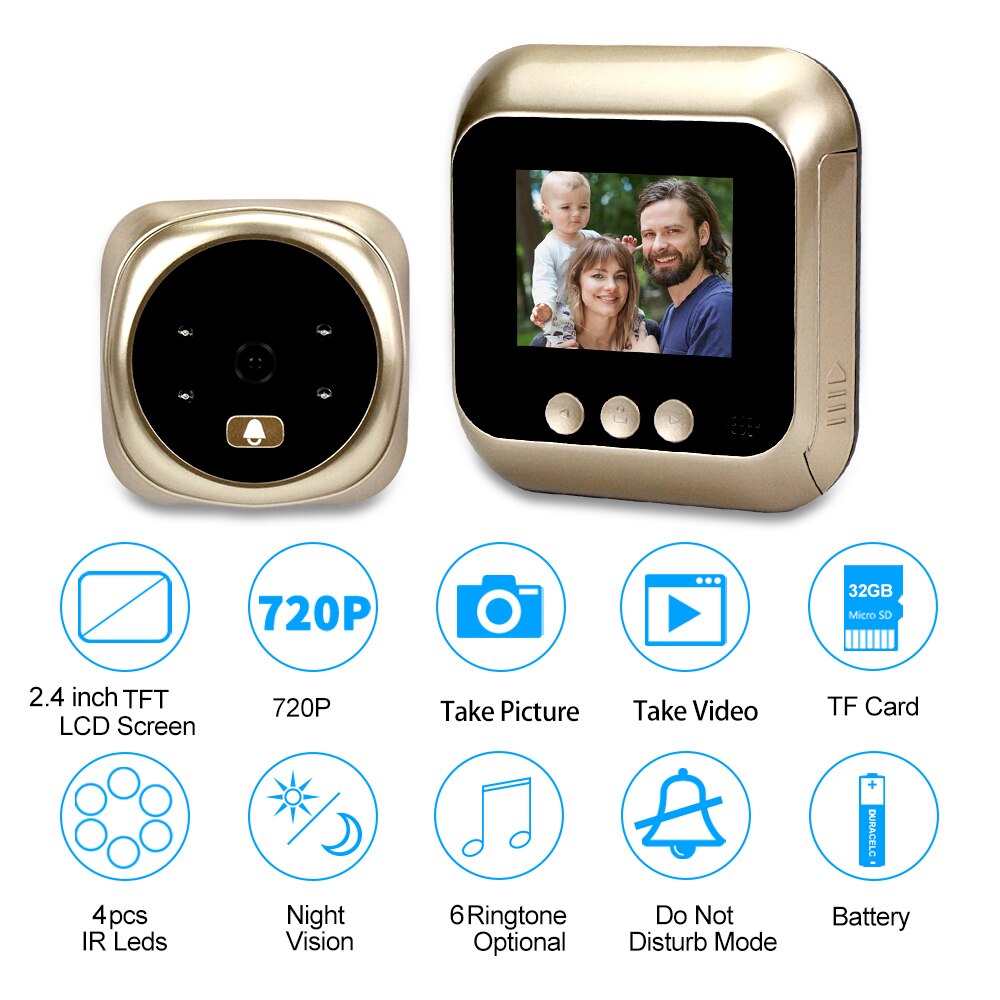 2.4inch Lcd-kleurenscherm Digitale Deur Kijker Ele... – Vicedeal