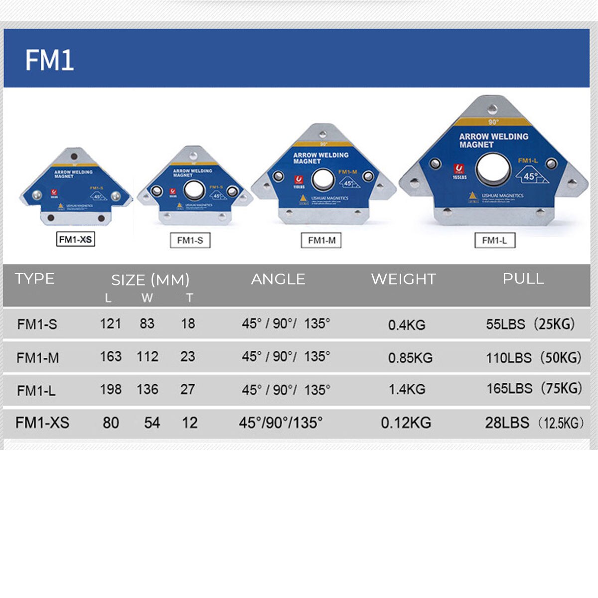 2/4PCS Arrow Strong Magnet Weld Holders Magnetic Welding Fixer Angle Soldering Positioner 55LBS 110LBS 165LBS