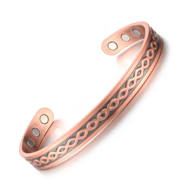 Jewelry Health Care Anti Arthritis Rheumatism Pain Relief Bio Magnetic Copper Bracelets Bangles For Women: AL1308-RoseGold
