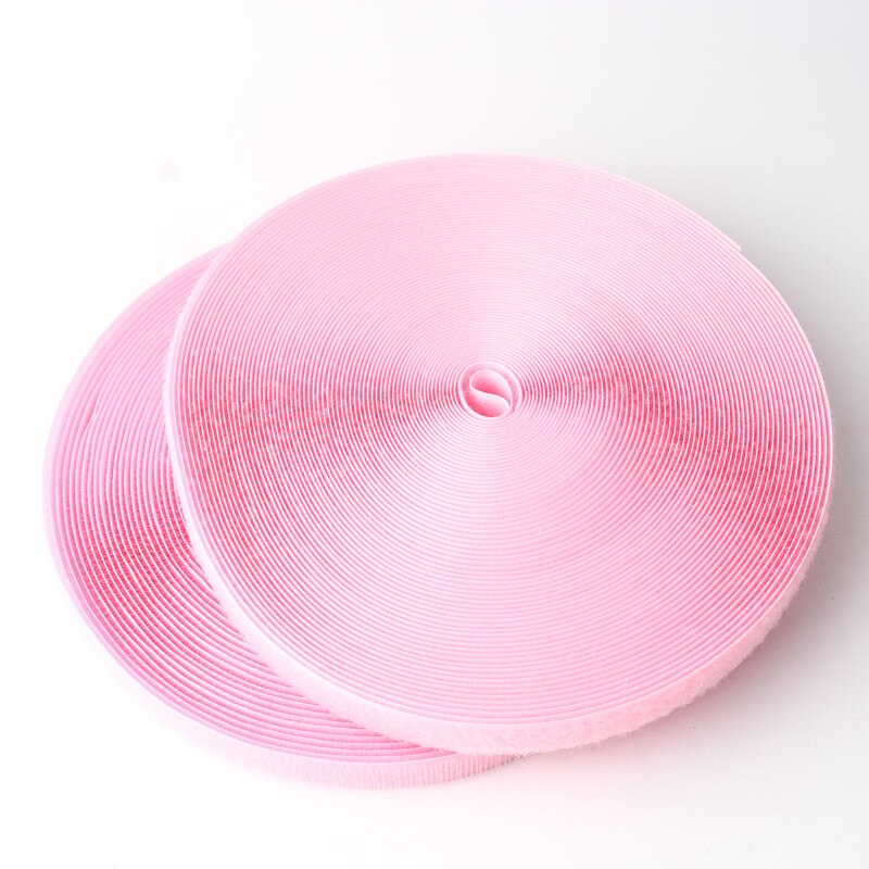 20Mm Self-Adhesive Velcro Color Hook and Loop Self-Adhesive Buckle Belt Clothing Backpack Diy Hand-Sewn Jewelry Accessories 2M: Light Pink 2m