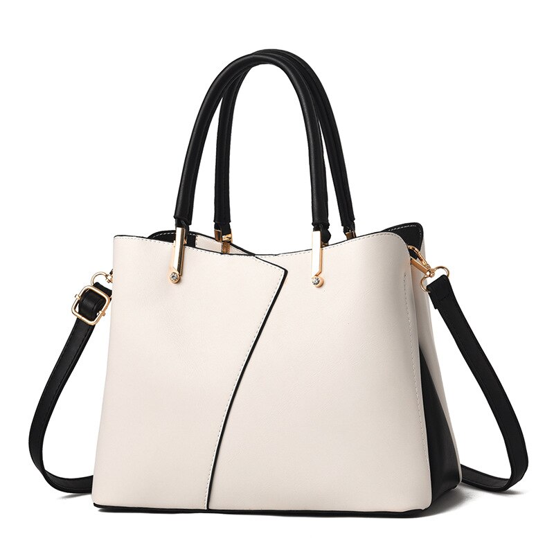 Stijl dames handtassen luxe handtassen damestassen witte crossbody tassen voor vrouwen leren handtas vrouwelijke bolsa: Wit