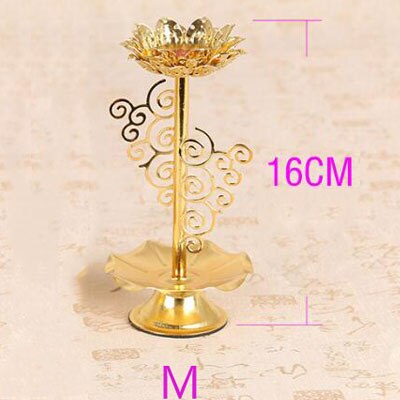 Gouden kaarsenhouder, eenvoudige metalen ijzeren kaarsenhouder, bruiloftsdecoratie, bar, feest, woonkamerdecoratie, huisdecoratie, ornamentenhouders: M