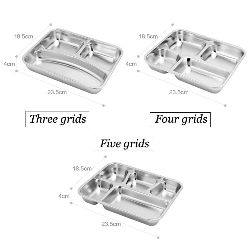 Leakproof Lunch Box Food Containers with Compartments 304 Stainless Steel Lunchbox Office School Kids Bento Box with Spoon