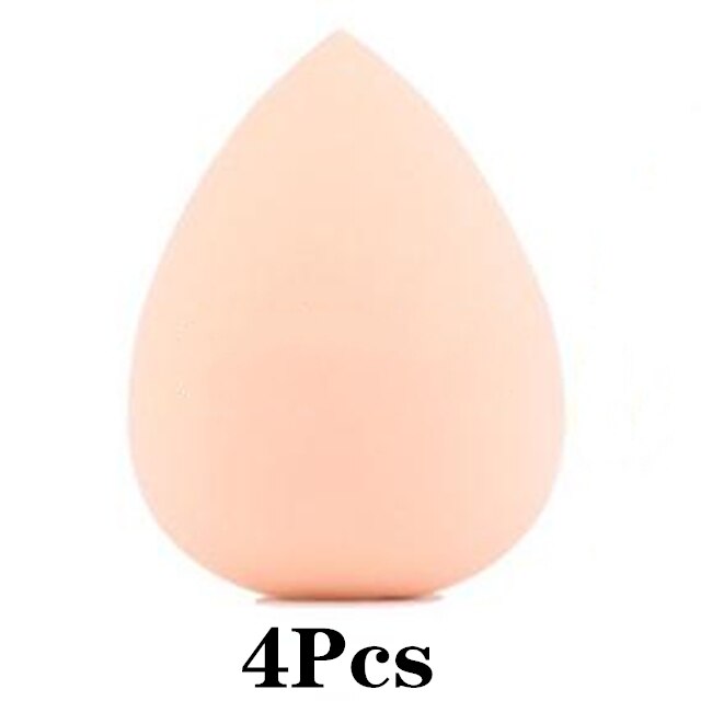 4 Pcs/set Sponge Water Shape Puff Face Makeup Reusable Cleaning Foundation Base Liquid Powder Sponge Cosmetic Tool: 4Pcs-Skin