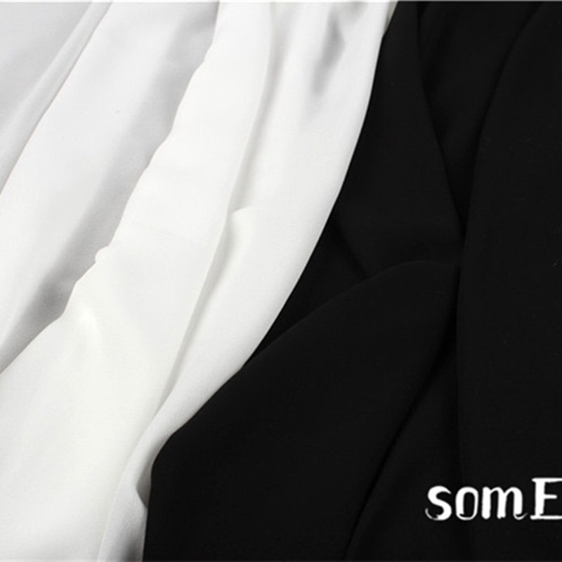 Tela de gasa de 50x150cm para decoración de muñecas, tul de encaje DIY, vestido de retazos, etapa de decoración de muñecas Hanfu, 100% de nailon, color blanco y negro
