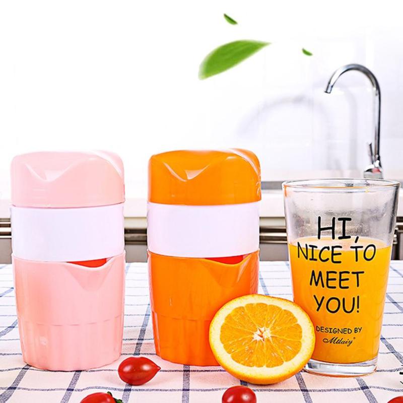 Bærbar plast manuel juicepresse appelsin citrus citronsaftpresser frugtpresser sund livsstil drikkepresser blender køkkenfrugtværktøjer