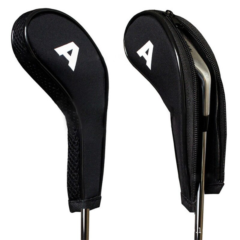 Cubierta de putter Golfclubs con capucha, juego de hierro, cubre cabeza, Beschermende, accesorios de Golf al aire libre, 10 Uds.: Black