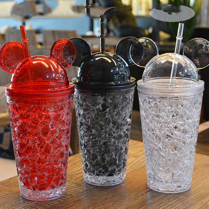 Odd refrigeration sippy cups crushed ice cup plastic cup children adult students with fruit juice cup ice cool summer