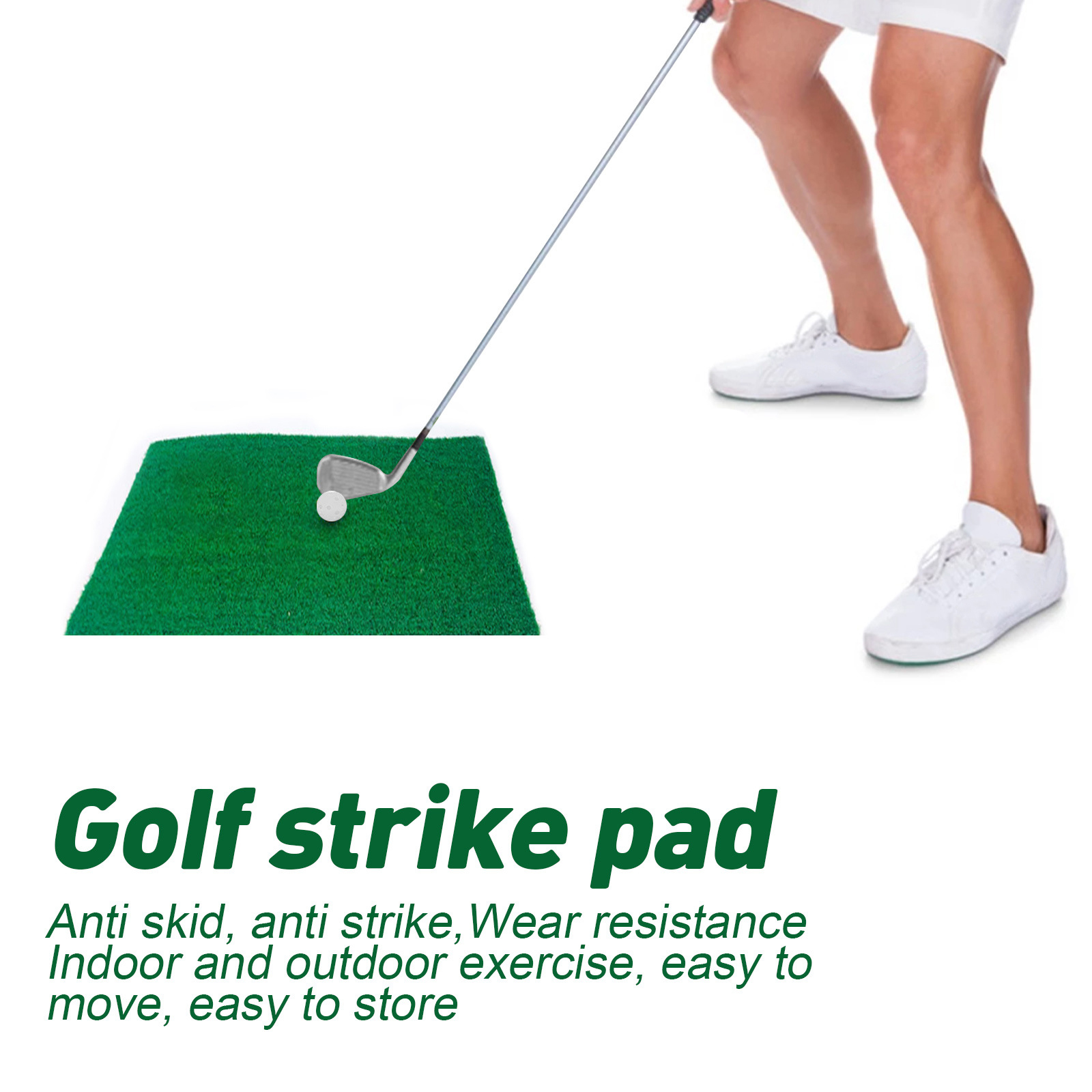 Residential Golf Practice Mat Swing Training Aids Pad Golfing Carpet Green