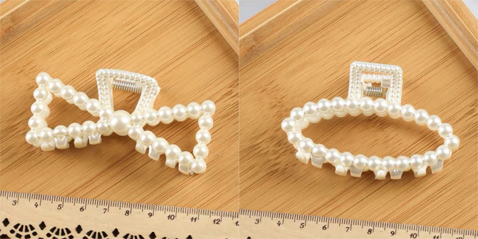 Horquilla con cuentas de perlas para mujer, pasadores geométricos bonitos para el pelo, pinzas para el pelo de cola de caballo, accesorios para el cabello, 2 uds.: Verde negro