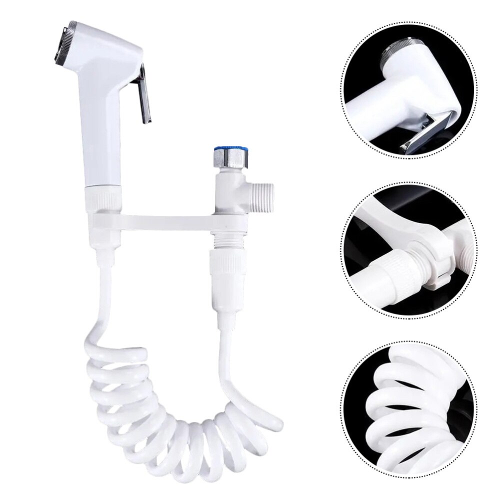 1 set lichtgewicht toiletsproeier bidetsproeier handbediend hotel badkamer thuis: Default Title