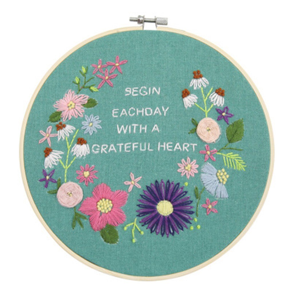 Embroidered Flowers Letters Material Package Embroidery Accessories Diy Handcraft Cross Stitch Needlework Kits Handcraft: A