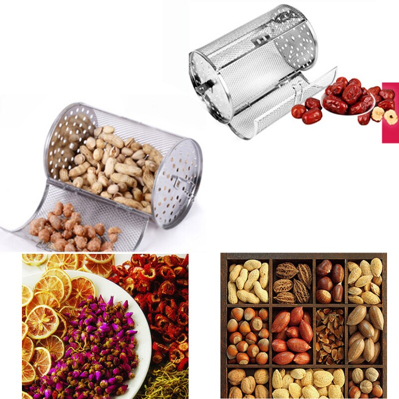 Forno elettrico Universale 12X22CM in Acciaio Inox Tamburo Alla Griglia Gabbia Rotante Forno Netto barbecue Arrosto Chicco di Caffè dado di Noce 29