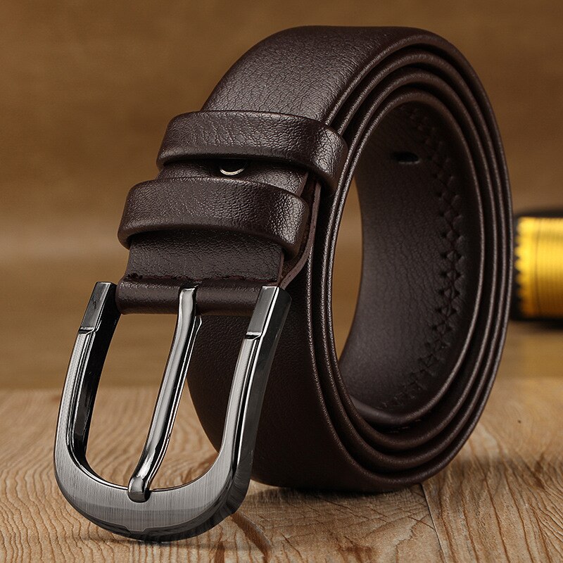 Men's Leather Belt Influx of Men and Casual Men Belt Buckle Buckle Men's Luxury Belt: B