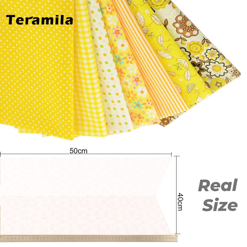 Teramila 7 Uds 40x50cm DIY Patchwork tela de algodón telas de tejidos acolchados de costura coser tela mantel hecho a mano: 312
