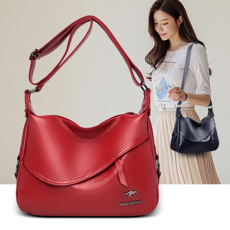 Women Soft PU Leather Handbags Shoulder Bags Femal... – Grandado