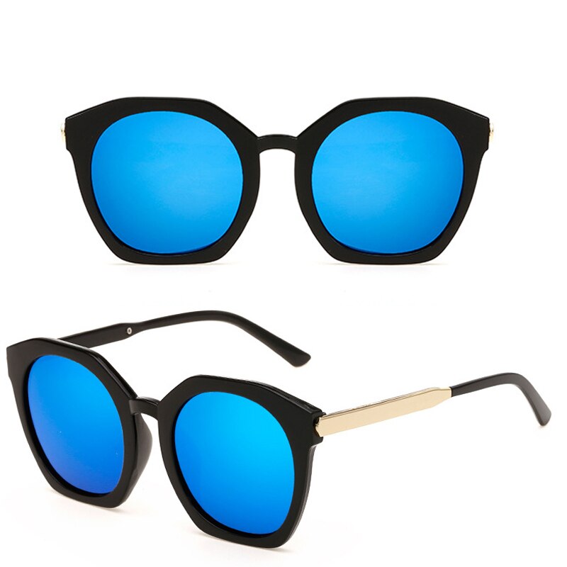 Gafas de sol con revestimiento de espejo, gafas de sol redondas circulares para mujer, gafas de sol con puntos cuadrados para mujer, gafas de de para hombre, gafas de sol: CJ15946 C5