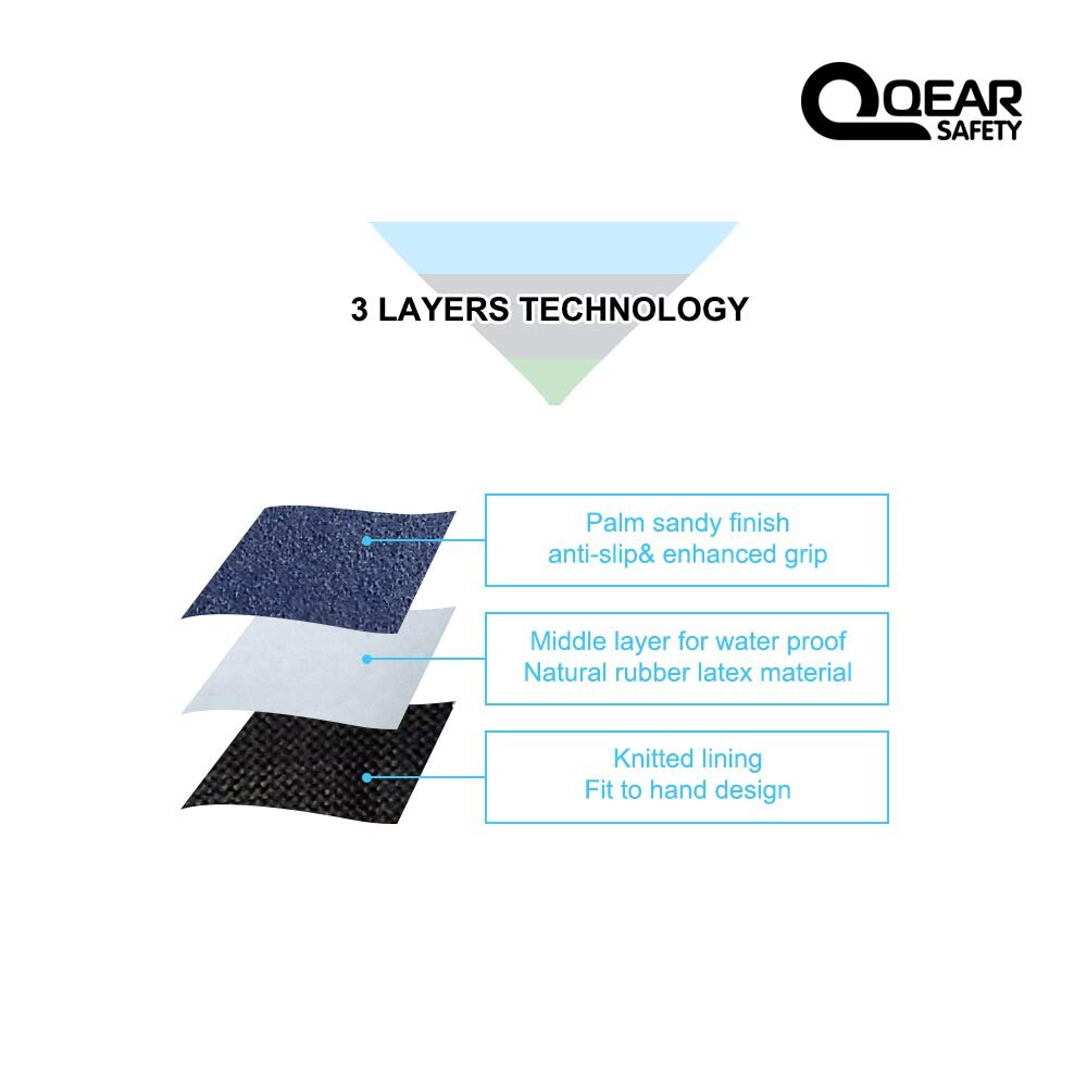 Qear tuinhandschoen van latex, volledig gecoat, waterdicht en bestand tegen rozenstruiken