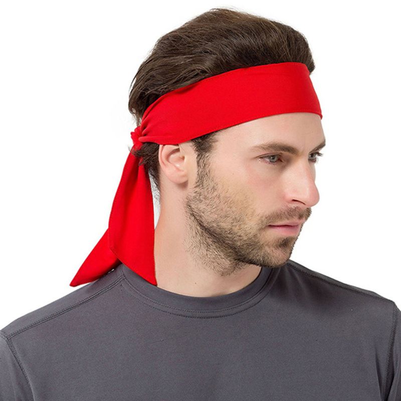 Head Tie Sports Headband Sweat Absorption Hair Hoop Stretchable Moisture Wicking Running Tennis Working Out Supply