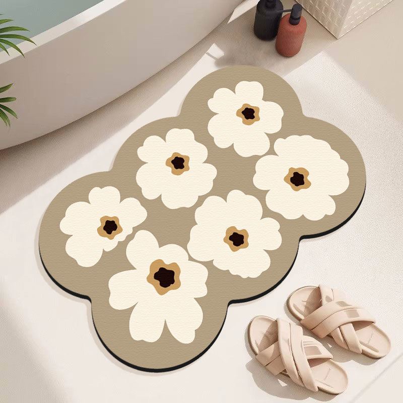 Bathroom Diatom Mud Floor Mat Toilet Carpet Entry Door Mat Toilet Toilet Door Absorbent Non-slip Foot Mat