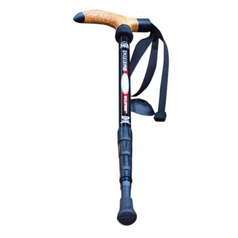 Ultralight Walking Stick for the Elderly Telescopic Crutches Walking Cane Trekking,Hiking Pole for Fathers Mothers Old Men: Black