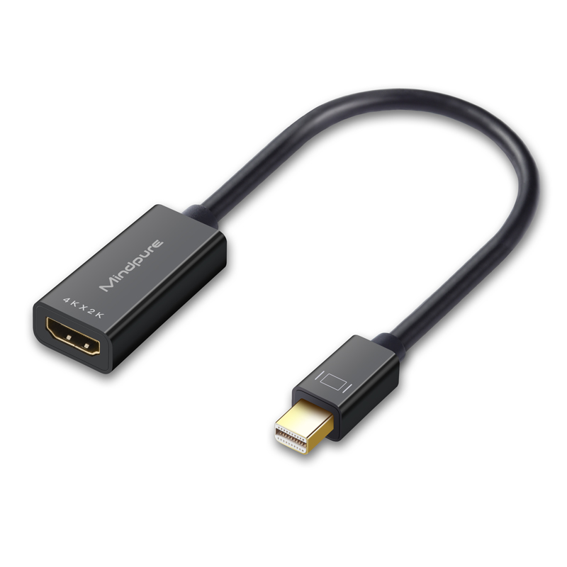 Mindpure Mini DisplayPort na HDMI Adapter 4K 1080P Thunderbolt 2 męski na żeński konwerter kablowy dla MacBook Air Surface Pro