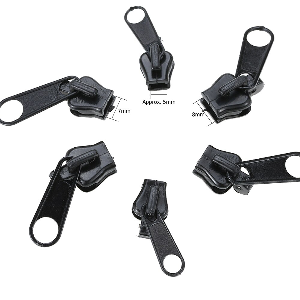 6pcs Zipper Slider Puller Zip Instant Rescue Repair Kit Zipper Slide Replacement S/M/L Universal for sewing