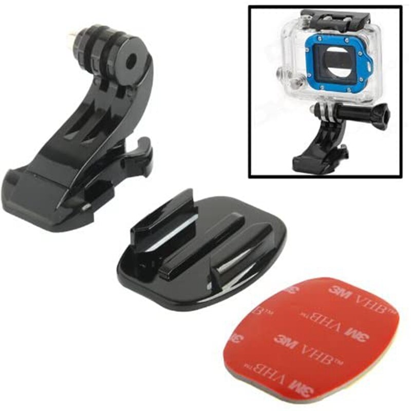 J-haak Buckle Mount 3M Sticker Plat Oppervlak Voor Gopro 8 Hero 7 6 5 Sessie 4 3 + 3 2 1 Xiaoyi Action Camera