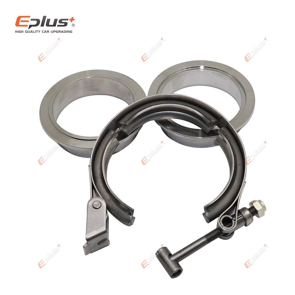 Eplus-abrazadera de banda en V de liberación rápida de acero inoxidable 304 para coche, tubo de escape Turbo, abrazadera en V, brida masculina y femenina, Kits de abrazadera en V