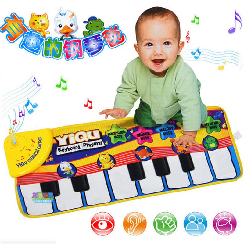 Infant Baby Piano Spielen Spielzeug Mit Lustigen Musik Und Tier Sounds Kriechende Matte Baby Musik Teppich Kinder Pädagogisches Spielen matte: Default Title