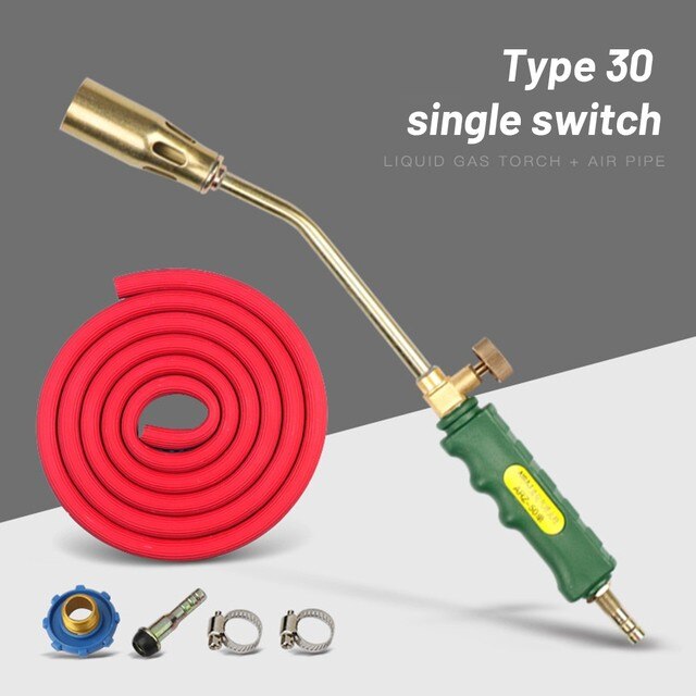Chalumeau Turbo de plomberie, 30/35/50mm, placage de cuivre, gaz liquéfié, avec tuyau de soudure, soudage au Propane pour la trempe, soudage d&#39;entretien: 30mm single switch