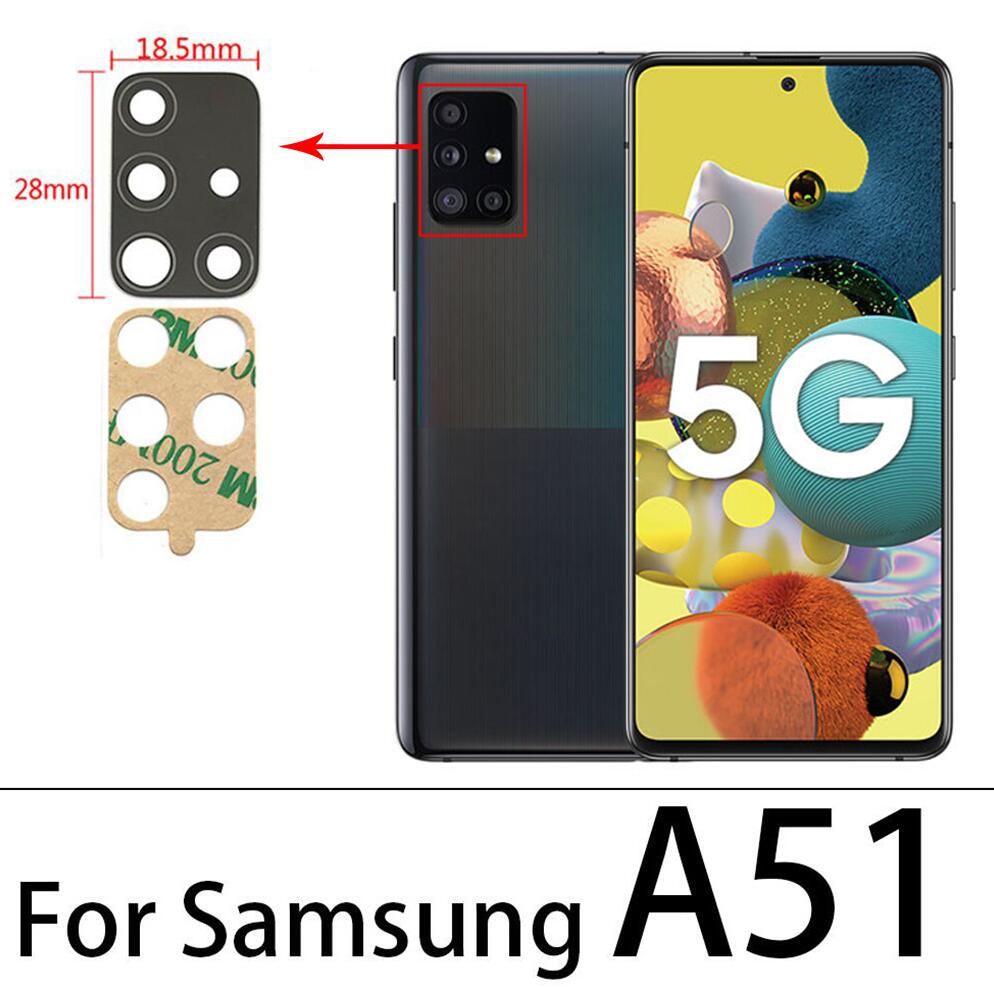 2 sztuk obiektyw szklany obiektyw do Samsung A01 A11 A21 A21S A31 A41 A51 A71 A12 A31S A42 A32 A52 A72 z powrotem do aparatu wymiana narzędzia: A51
