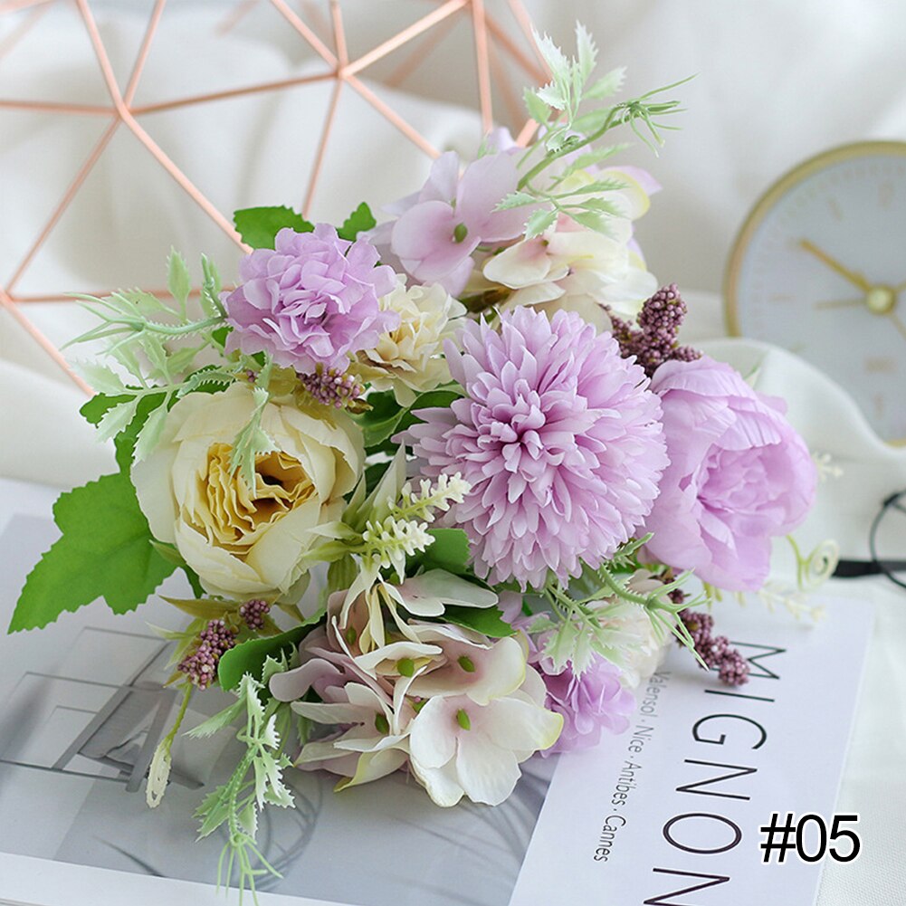 White Peony INS Photography Artificial Flowers Home Decoration Flowers Desktop Bouquet Decor Background Accessories: 05