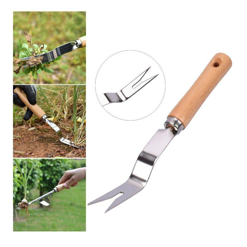 Hand Weeder Tool Transplant Gardening Bonsai Tools for Garden Lawn Farmland Planting Weeding Cutter Digger Puller with Handle