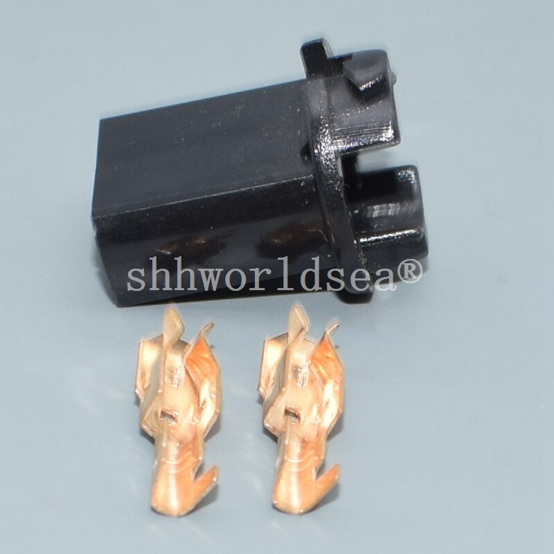 Shhworldsea 2 stk  t10 w5w t5 blød pære holder adaptere kabel led pære stik sokkel kile base pære stik: T10ru-2 sæt