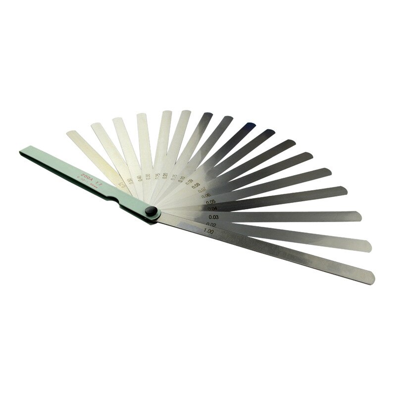 Motorcycle Parts 0.02mm to 1mm 17 Blade Thickness Gap Metric Filler Feeler Gauge Measure Tool 100B 200A 300A